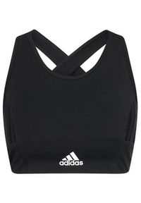 Adidas - adidas Biustonosz sportowy W Mt Bt GN8334 Czarny. Kolor: czarny. Materiał: bawełna