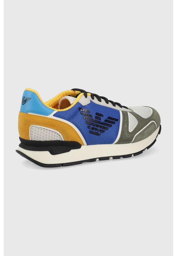 Emporio Armani sneakersy. Nosek buta: okrągły. Zapięcie: sznurówki. Materiał: guma