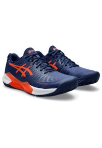 Asics - Buty do tenisa męskie, ASICS Gel-Challenger 14 Clay. Zapięcie: sznurówki. Kolor: czerwony, niebieski, wielokolorowy. Materiał: materiał. Szerokość cholewki: normalna. Sport: tenis