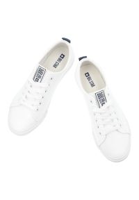 Big-Star - Białe Trampki Big Star Sportowe Obuwie Damskie. Okazja: na co dzień. Kolor: biały. Materiał: guma, jeans, materiał, syntetyk. Szerokość cholewki: normalna. Sezon: lato. Styl: sportowy #4