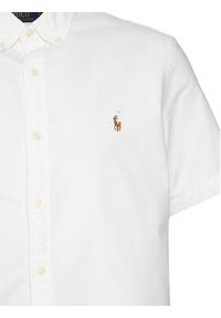Polo Ralph Lauren Koszula Poplin 710787736 Biały Slim Fit. Typ kołnierza: polo. Kolor: biały. Materiał: bawełna #4