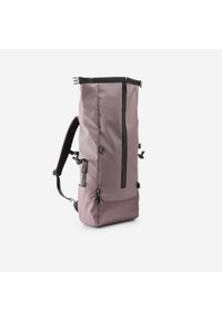 Plecak rolltop Decathlon 29 litrów. Kolor: czarny, fioletowy, brązowy, wielokolorowy. Materiał: materiał, poliester