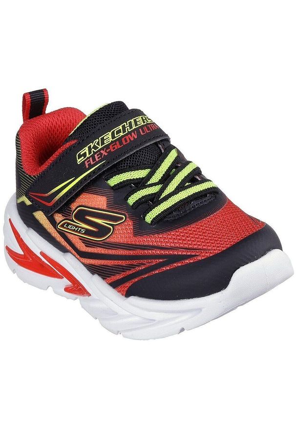 skechers - Adidasy Skechers S Lights-flex-glow, Dzieci. Kolor: czerwony. Materiał: materiał