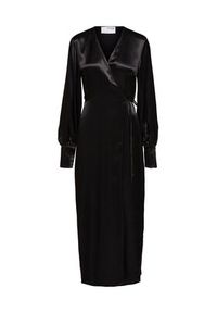 Selected Femme Sukienka koktajlowa Flyra 16086410 Czarny Regular Fit. Kolor: czarny. Materiał: wiskoza. Styl: wizytowy #6