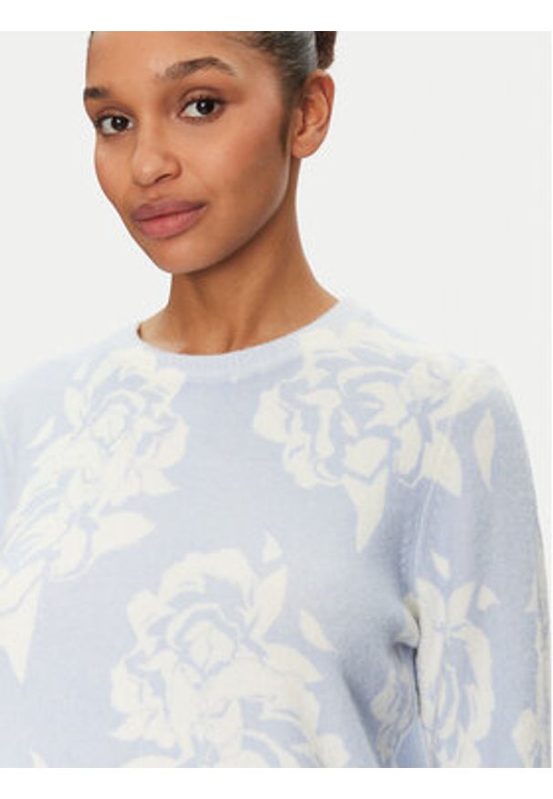 Morgan Sweter 251-MPETAL Błękitny Regular Fit. Kolor: niebieski. Materiał: syntetyk