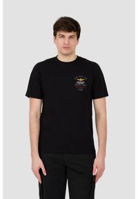 Aeronautica Militare - AERONAUTICA MILITARE Czarny t-shirt Short Sleeve. Kolor: czarny