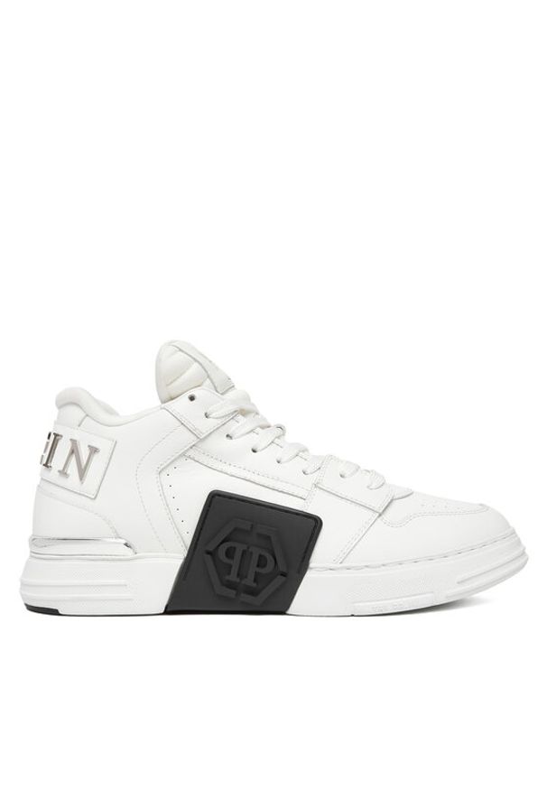 Philipp Plein - PHILIPP PLEIN Sneakersy FAES USC0824 PLE075N Biały. Kolor: biały. Materiał: skóra