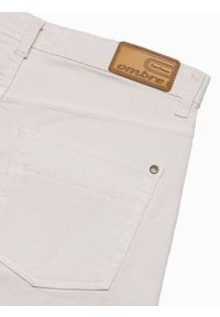 Ombre Clothing - Spodnie męskie chino P990 - jasnobeżowe - XXL. Okazja: na co dzień. Kolor: beżowy. Materiał: bawełna, elastan. Styl: elegancki, casual, klasyczny #5