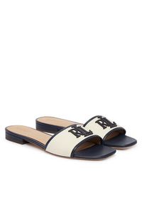Lauren Ralph Lauren - LAUREN RALPH LAUREN Klapki Everley Sld2 802P04395001 Écru. Kolor: kremowy. Materiał: materiał #3