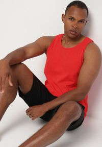 Born2be - Czerwona Klasyczna Bawełniana Koszulka Zivea. Okazja: na co dzień. Kolor: czerwony. Materiał: bawełna. Wzór: aplikacja. Styl: klasyczny #6