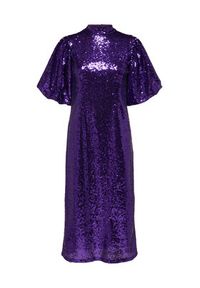 Selected Femme Sukienka koktajlowa Sola 16086217 Fioletowy Regular Fit. Kolor: fioletowy. Materiał: syntetyk. Styl: wizytowy #4