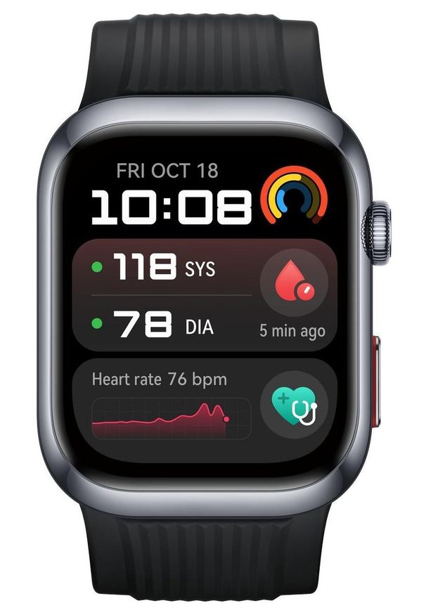 HUAWEI - Huawei Watch D2 Czarny. Rodzaj zegarka: smartwatch. Kolor: czarny. Materiał: skóra. Styl: sportowy, klasyczny, elegancki, casual