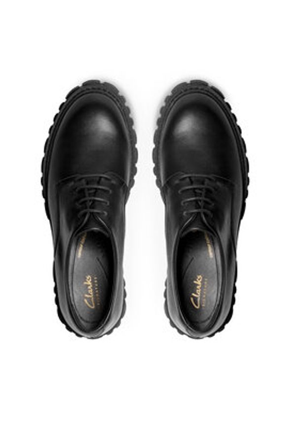 Clarks Oxfordy Page Walk 26178411 Czarny. Kolor: czarny. Materiał: skóra