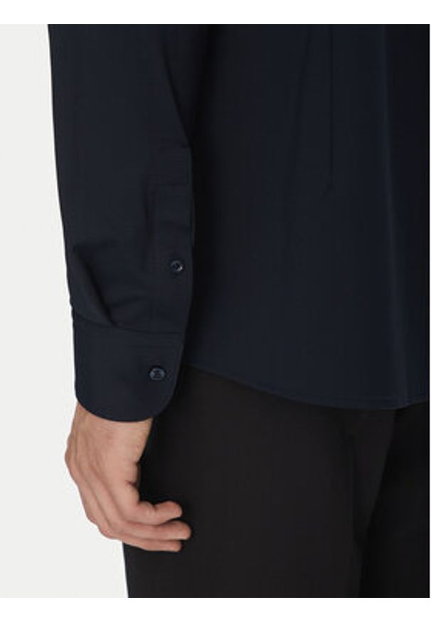 BOSS Koszula P-Hank 50539398 Granatowy Slim Fit. Kolor: niebieski. Materiał: syntetyk