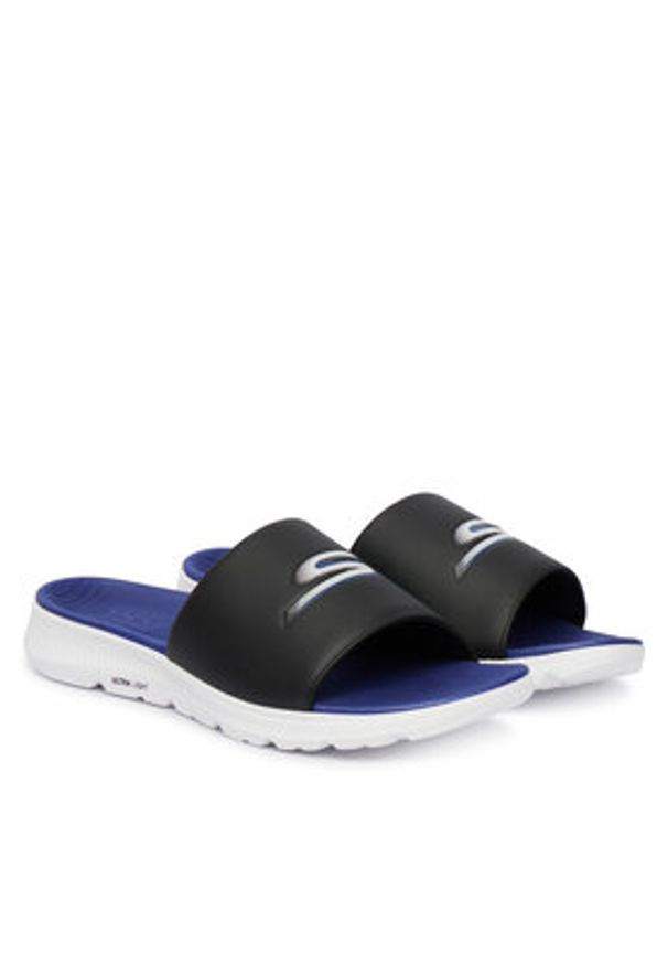 skechers - Skechers Klapki Go Consistent Slippers 2.0 229269/BKBL Czarny. Kolor: czarny. Materiał: skóra