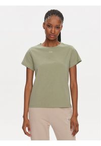 Pinko T-Shirt 100373 A1N8 Zielony Regular Fit. Kolor: zielony. Materiał: bawełna
