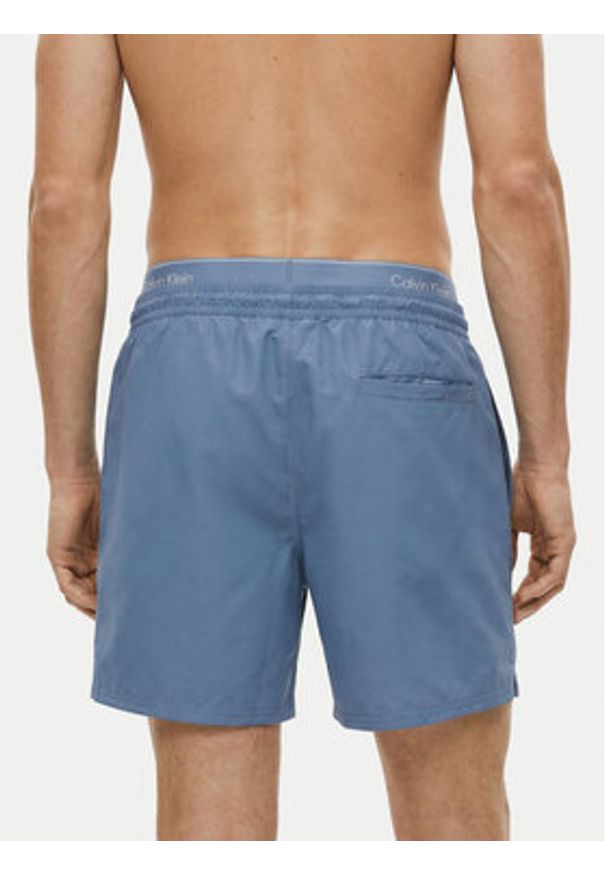Calvin Klein Swimwear Szorty kąpielowe LV00N61023 Niebieski Regular Fit. Kolor: niebieski. Materiał: syntetyk