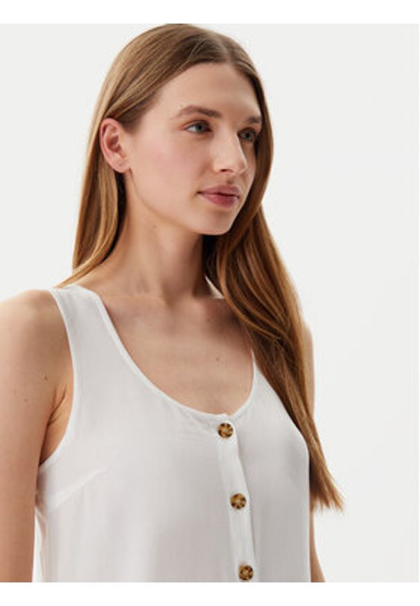 Vero Moda Top Bumpy 10325830 Biały Standard Fit. Kolor: biały. Materiał: wiskoza