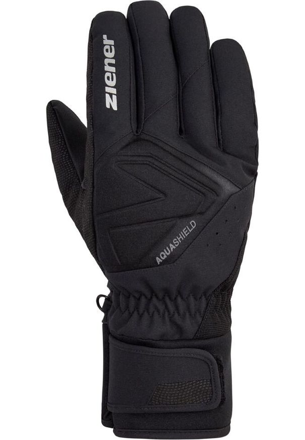 Ziener - Rękawice narciarskie męskie ZIENER Gatis Aquashield. Kolor: czarny. Sezon: zima. Sport: narciarstwo