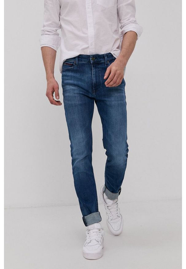 Tommy Jeans - Jeansy Simon. Kolor: niebieski