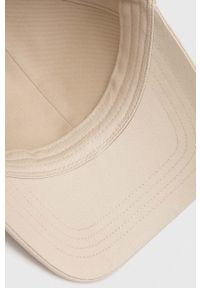 GANT - Gant czapka z daszkiem bawełniana kolor beżowy z aplikacją. Kolor: beżowy. Materiał: bawełna. Wzór: aplikacja #4
