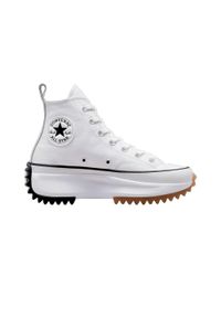 Buty Converse Run Star Hike platforma białe. Okazja: na co dzień. Kolor: czarny, wielokolorowy, brązowy, biały. Materiał: skóra. Obcas: na platformie. Styl: casual #1