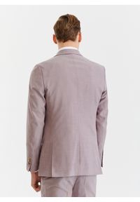 Pako Lorente - PAKO LORENTE – Gładka różowa marynarka garniturowa męska. Okazja: na wesele, na komunię, na ślub cywilny. Kolor: różowy. Materiał: wełna. Wzór: gładki. Styl: boho #5