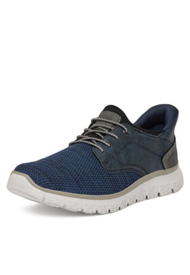 Rieker Sneakersy B6658-14 Granatowy. Kolor: niebieski. Materiał: materiał