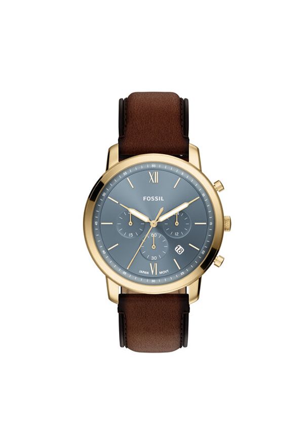Fossil Zegarek Neutra FS6162 Brązowy. Kolor: brązowy. Materiał: skóra