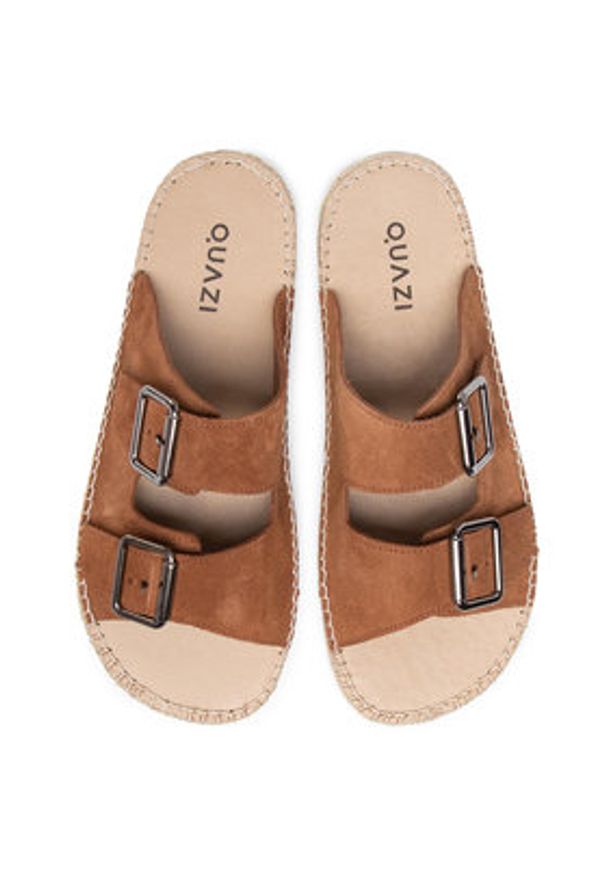 QUAZI Espadryle QZ-63-04-000623 Brązowy. Kolor: brązowy. Materiał: skóra, zamsz