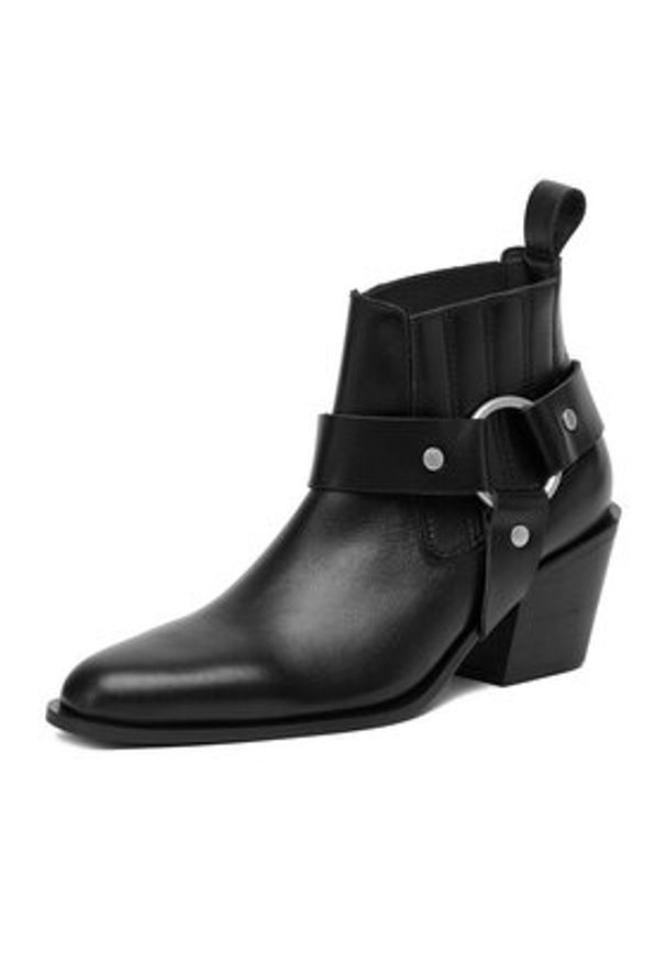 Badura Botki EO-BONNIE-501-25 Czarny. Kolor: czarny. Materiał: skóra