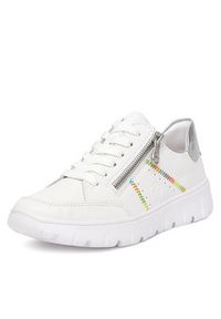 Rieker Sneakersy N1313-80 Biały. Kolor: biały. Materiał: skóra #7