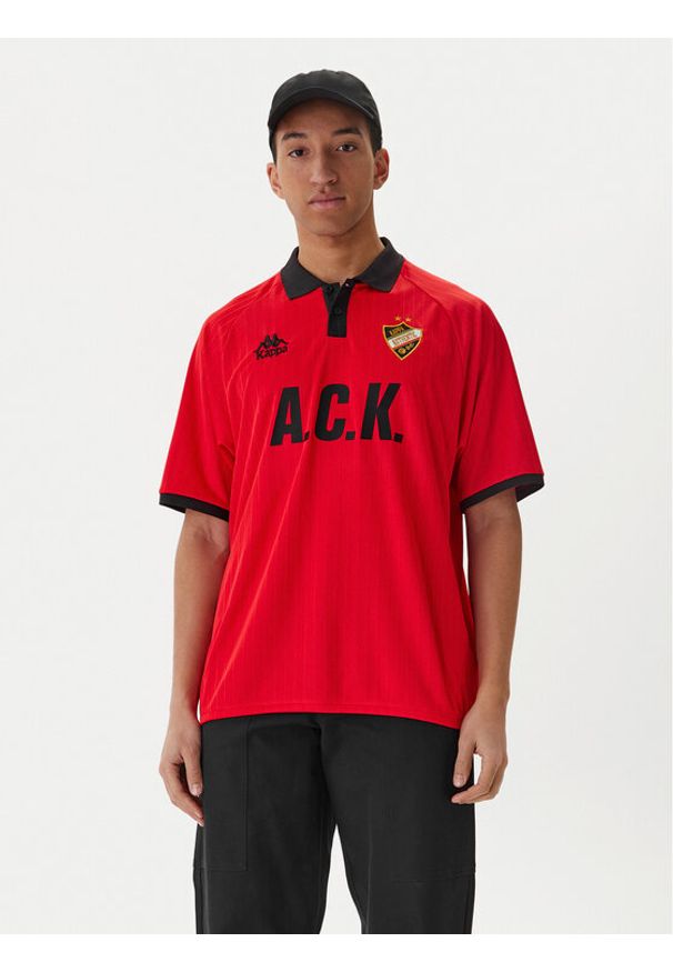 Kappa Koszulka techniczna Authentic Sloan 331Z4PW Czerwony Comfort Fit. Kolor: czerwony. Materiał: syntetyk