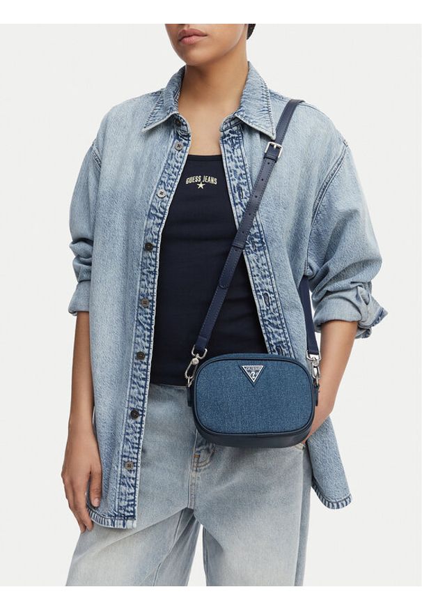 Guess Jeans Torebka CWBEO-GUESS-B-012-09 Granatowy. Kolor: niebieski