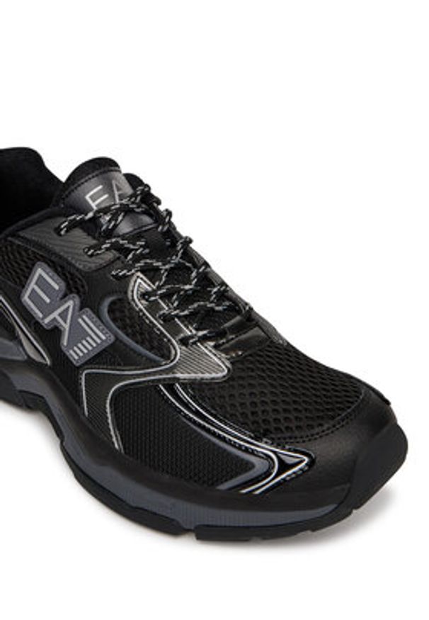 EA7 Emporio Armani Sneakersy X8X249 XK446 N543 Czarny. Kolor: czarny. Materiał: skóra