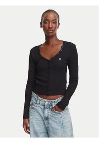 Guess Jeans Bluzka W6YP03 K3647 Czarny Slim Fit. Kolor: czarny. Materiał: bawełna #1