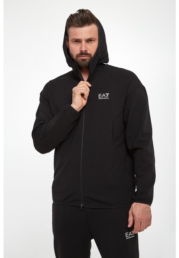 EA7 Emporio Armani - Bluza męska z kapturem EA7 EMPORIO ARMANI. Typ kołnierza: kaptur