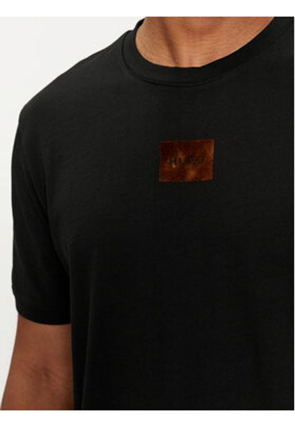 Hugo T-Shirt Diragolino_V 50501005 Czarny Regular Fit. Kolor: czarny. Materiał: bawełna