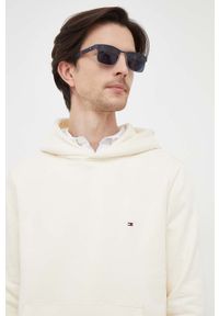 TOMMY HILFIGER - Tommy Hilfiger bluza męska kolor beżowy z kapturem gładka. Typ kołnierza: kaptur. Kolor: beżowy. Wzór: gładki #2