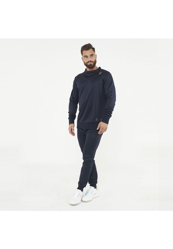 LEGEA - Komplet sportowy MUZO męski. Kolor: niebieski. Materiał: dresówka. Sport: fitness