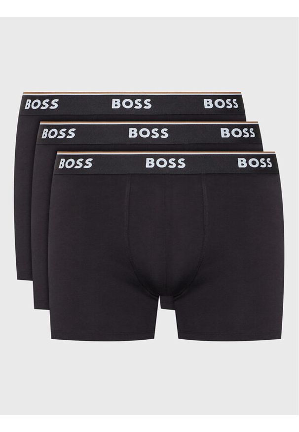 BOSS - Boss Komplet 3 par bokserek Power 50475282 Czarny. Kolor: czarny. Materiał: bawełna