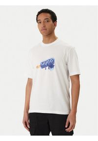 Hugo - HUGO T-Shirt 50560049 Biały Regular Fit. Kolor: biały. Materiał: bawełna #1