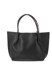 Torebka plus kosmetyczka damska Rieker, ze skóry ekologicznej o klasycznej formie z podwójnymi uchwytami i odpinanym paskiem praktyczna na co dzień i. Kolor: czarny. Materiał: skórzane. Styl: casual, klasyczny. Rodzaj torebki: na ramię #4