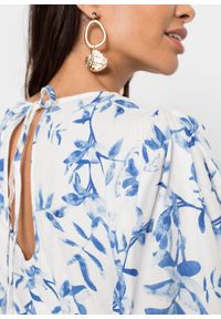 bonprix - Sukienka mini z czystej bawełny. Kolor: biały. Materiał: bawełna. Wzór: nadruk. Sezon: lato. Długość: mini #3