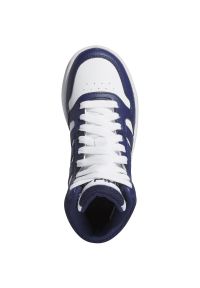 Adidas - Buty adidas Hoops 3.0 Mid IG3717 niebieskie. Okazja: na co dzień. Zapięcie: sznurówki. Kolor: niebieski. Materiał: materiał, syntetyk, guma. Szerokość cholewki: normalna