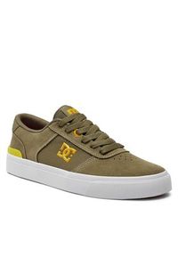 DC Shoes Tenisówki Teknic S ADYS300739 Khaki. Kolor: brązowy. Materiał: zamsz, skóra