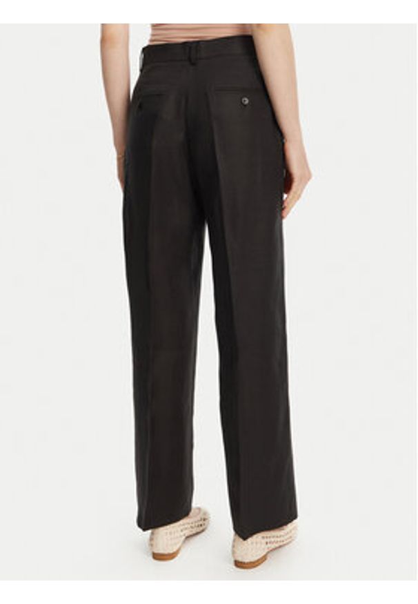 Weekend Max Mara Spodnie materiałowe Malizia 2515131052 Czarny Regular Fit. Kolor: czarny. Materiał: len