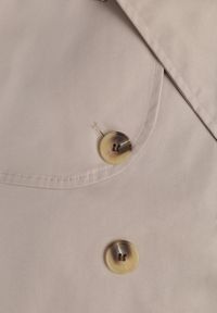 Renee - Beżowy Płaszcz Trencz z Bawełny i Wiskozy z Wiązanym Paskiem i Klapą Lissien. Kolor: beżowy. Materiał: wiskoza, bawełna #5