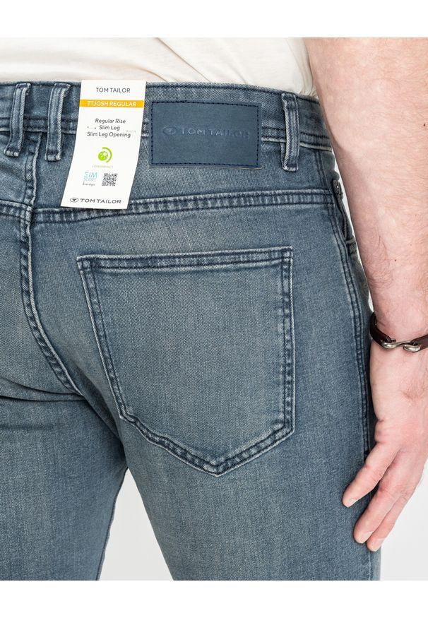 Męskie Spodnie Jeansowe Tom Tailor TTJOSH REGULAR mid stone blue grey denim 1048363 10162