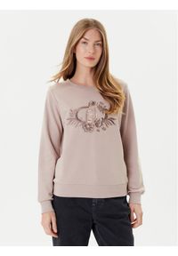 Liu Jo Sport Bluza TF5097 FS090 Beżowy Regular Fit. Kolor: beżowy. Materiał: bawełna. Styl: sportowy
